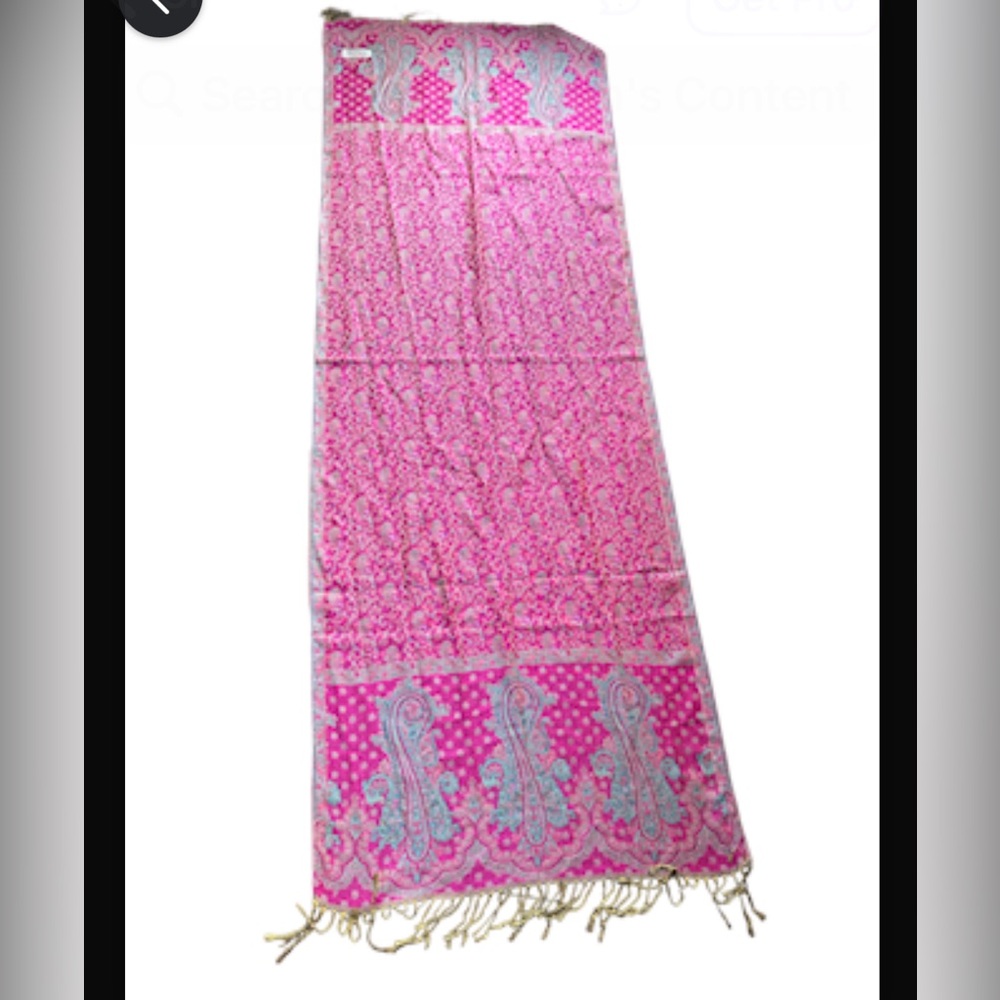 Paisley cashmere shawl/scarf with tassels